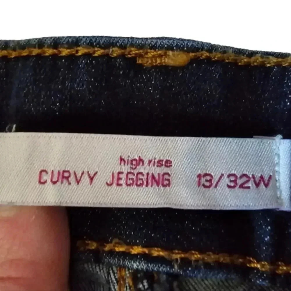 SO Collection, Size 13, Dark Blue Curvy High Rise Jegging - Picture 3 of 5